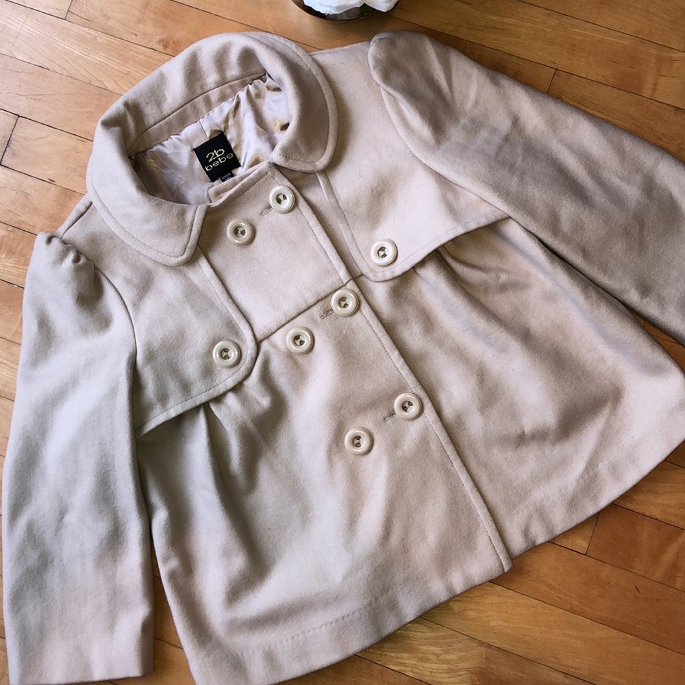 BeBe wool cropped swing jacket